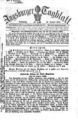 Augsburger Tagblatt Sonntag 19. Januar 1868