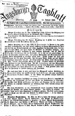 Augsburger Tagblatt Montag 20. Januar 1868