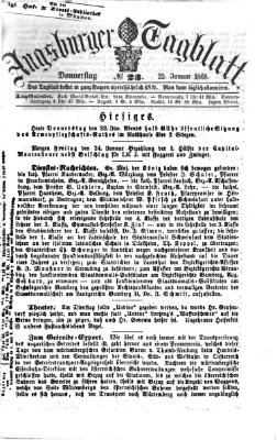 Augsburger Tagblatt Donnerstag 23. Januar 1868