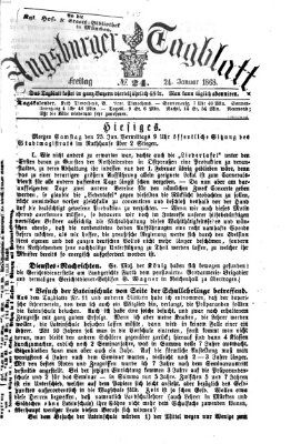 Augsburger Tagblatt Freitag 24. Januar 1868