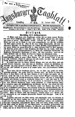 Augsburger Tagblatt Samstag 25. Januar 1868