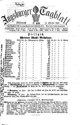 Augsburger Tagblatt Mittwoch 12. Februar 1868