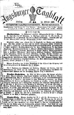 Augsburger Tagblatt Freitag 14. Februar 1868