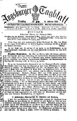 Augsburger Tagblatt Dienstag 18. Februar 1868