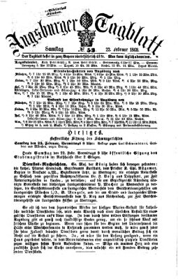 Augsburger Tagblatt Samstag 22. Februar 1868