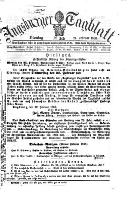 Augsburger Tagblatt Montag 24. Februar 1868