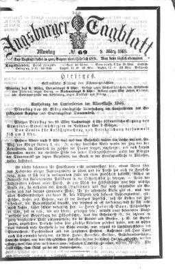 Augsburger Tagblatt Montag 9. März 1868