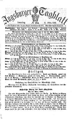 Augsburger Tagblatt Sonntag 15. März 1868