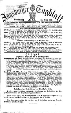 Augsburger Tagblatt Donnerstag 26. März 1868