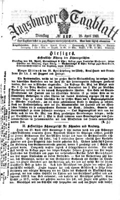 Augsburger Tagblatt Dienstag 28. April 1868