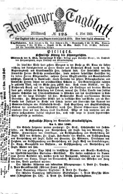 Augsburger Tagblatt Mittwoch 6. Mai 1868