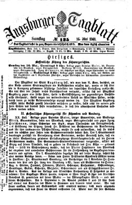 Augsburger Tagblatt Samstag 16. Mai 1868