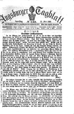 Augsburger Tagblatt Samstag 23. Mai 1868