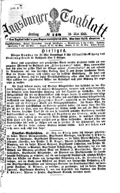 Augsburger Tagblatt Freitag 29. Mai 1868