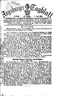 Augsburger Tagblatt Freitag 5. Juni 1868