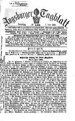 Augsburger Tagblatt Sonntag 7. Juni 1868