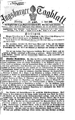 Augsburger Tagblatt Montag 8. Juni 1868