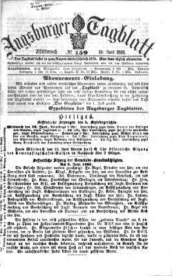 Augsburger Tagblatt Mittwoch 10. Juni 1868