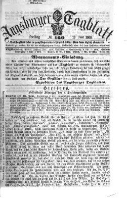 Augsburger Tagblatt Freitag 12. Juni 1868