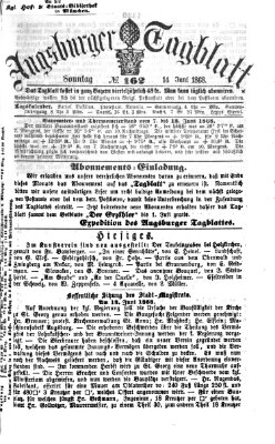 Augsburger Tagblatt Sonntag 14. Juni 1868