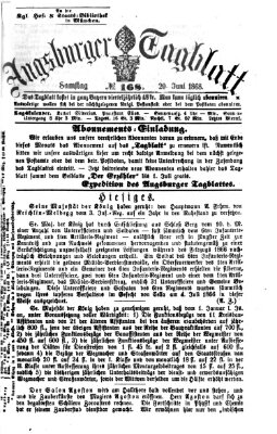 Augsburger Tagblatt Samstag 20. Juni 1868