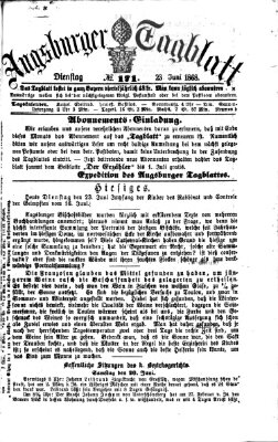 Augsburger Tagblatt Dienstag 23. Juni 1868