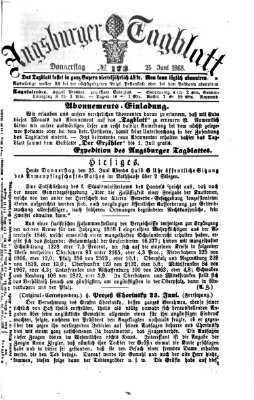 Augsburger Tagblatt Donnerstag 25. Juni 1868