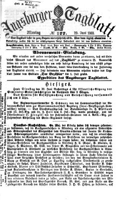 Augsburger Tagblatt Montag 29. Juni 1868