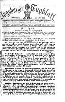 Augsburger Tagblatt Donnerstag 16. Juli 1868