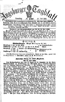 Augsburger Tagblatt Sonntag 19. Juli 1868