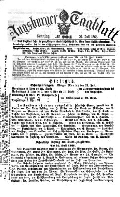 Augsburger Tagblatt Sonntag 26. Juli 1868