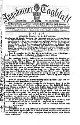 Augsburger Tagblatt Donnerstag 20. August 1868