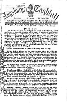 Augsburger Tagblatt Sonntag 23. August 1868