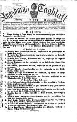 Augsburger Tagblatt Montag 24. August 1868