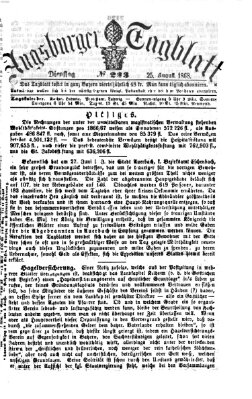 Augsburger Tagblatt Dienstag 25. August 1868