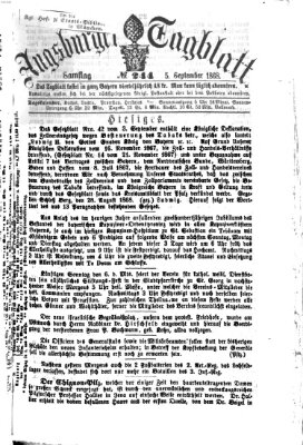 Augsburger Tagblatt Samstag 5. September 1868