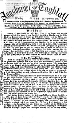 Augsburger Tagblatt Montag 14. September 1868