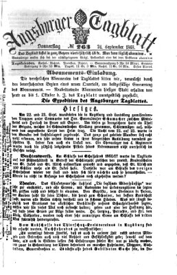 Augsburger Tagblatt Donnerstag 24. September 1868