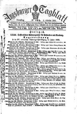 Augsburger Tagblatt Dienstag 6. Oktober 1868