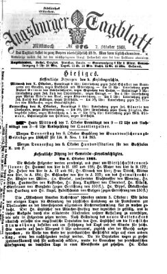 Augsburger Tagblatt Mittwoch 7. Oktober 1868