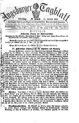 Augsburger Tagblatt Dienstag 13. Oktober 1868