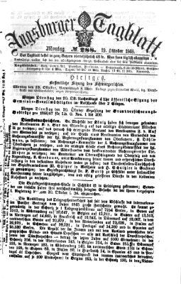 Augsburger Tagblatt Montag 19. Oktober 1868