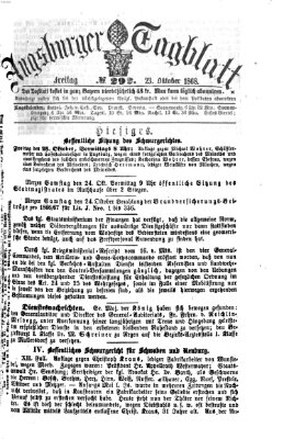 Augsburger Tagblatt Freitag 23. Oktober 1868