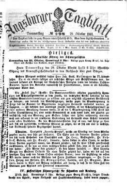 Augsburger Tagblatt Donnerstag 29. Oktober 1868