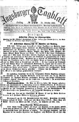 Augsburger Tagblatt Freitag 30. Oktober 1868