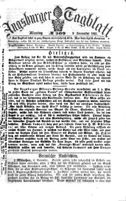Augsburger Tagblatt Montag 9. November 1868