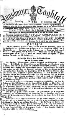 Augsburger Tagblatt Sonntag 15. November 1868