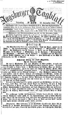 Augsburger Tagblatt Sonntag 29. November 1868