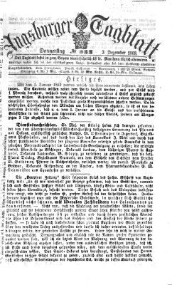 Augsburger Tagblatt Donnerstag 3. Dezember 1868