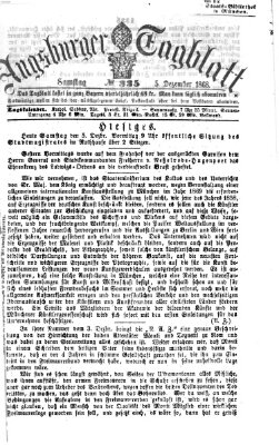 Augsburger Tagblatt Samstag 5. Dezember 1868